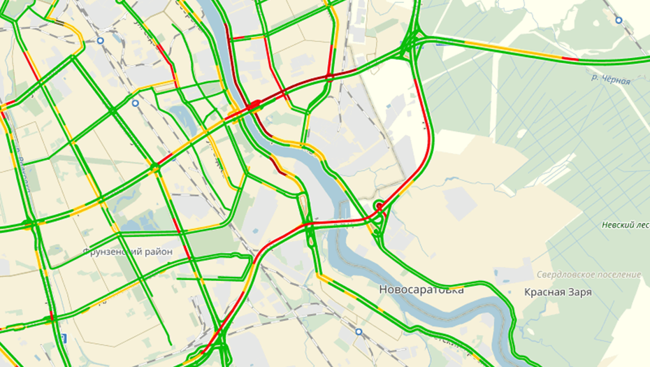 Карта санкт петербурга пробки онлайн сейчас