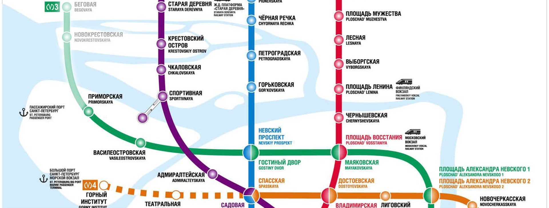 Карта питерского метро