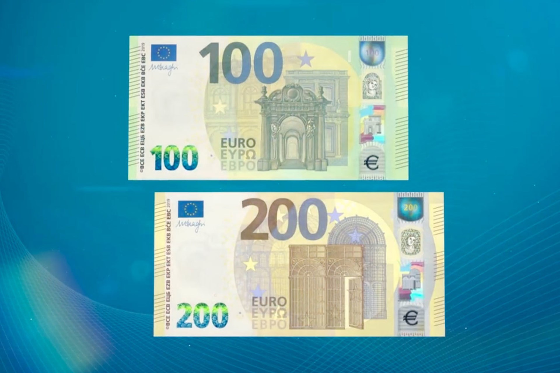 Образцы евро купюр. Банкноты 100 евро нового образца. Купюра 100 евро нового образца. Евро банкноты номинал 200. Евро купюры 100 евро.