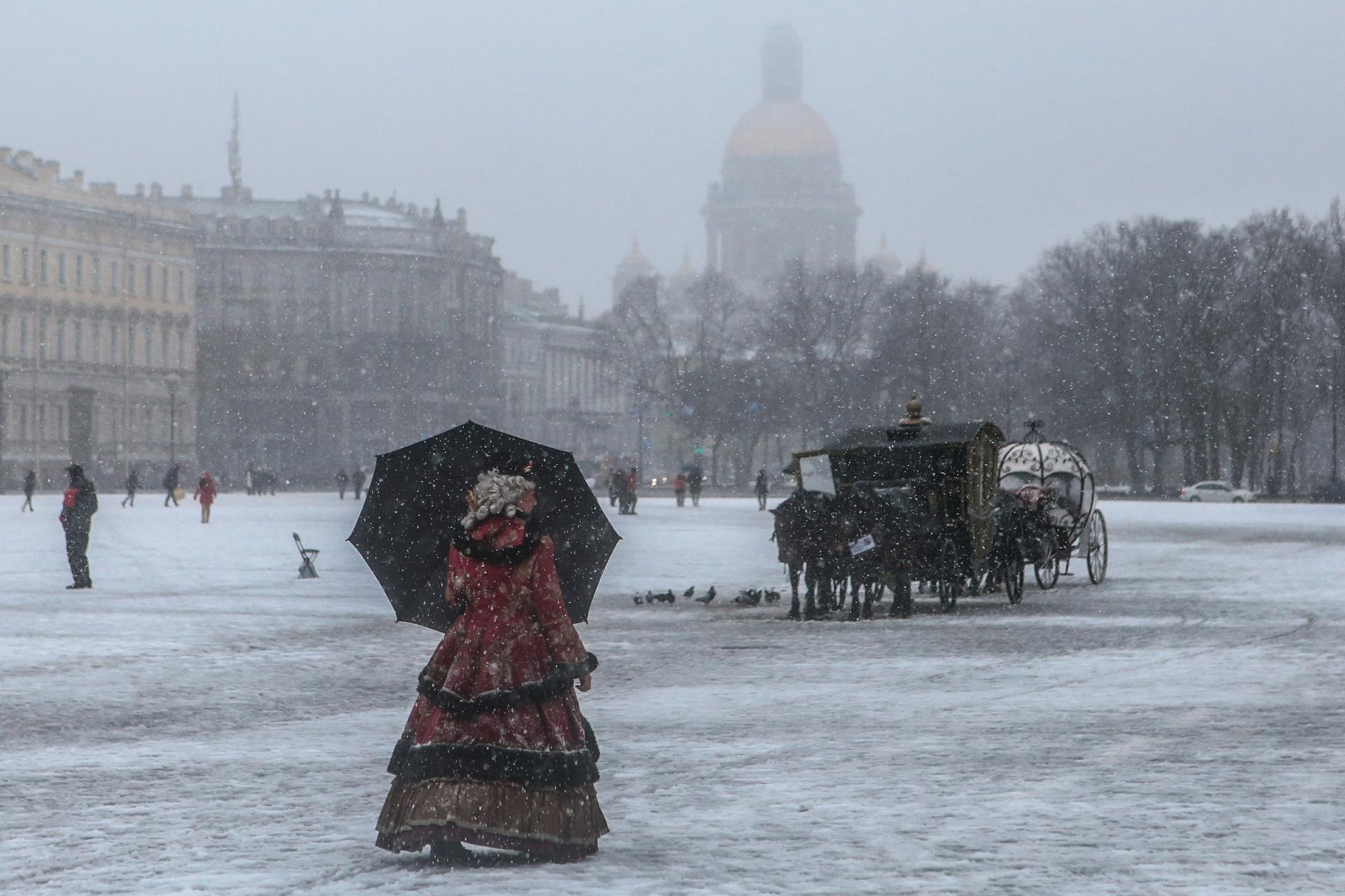 Холодная зима Петербург