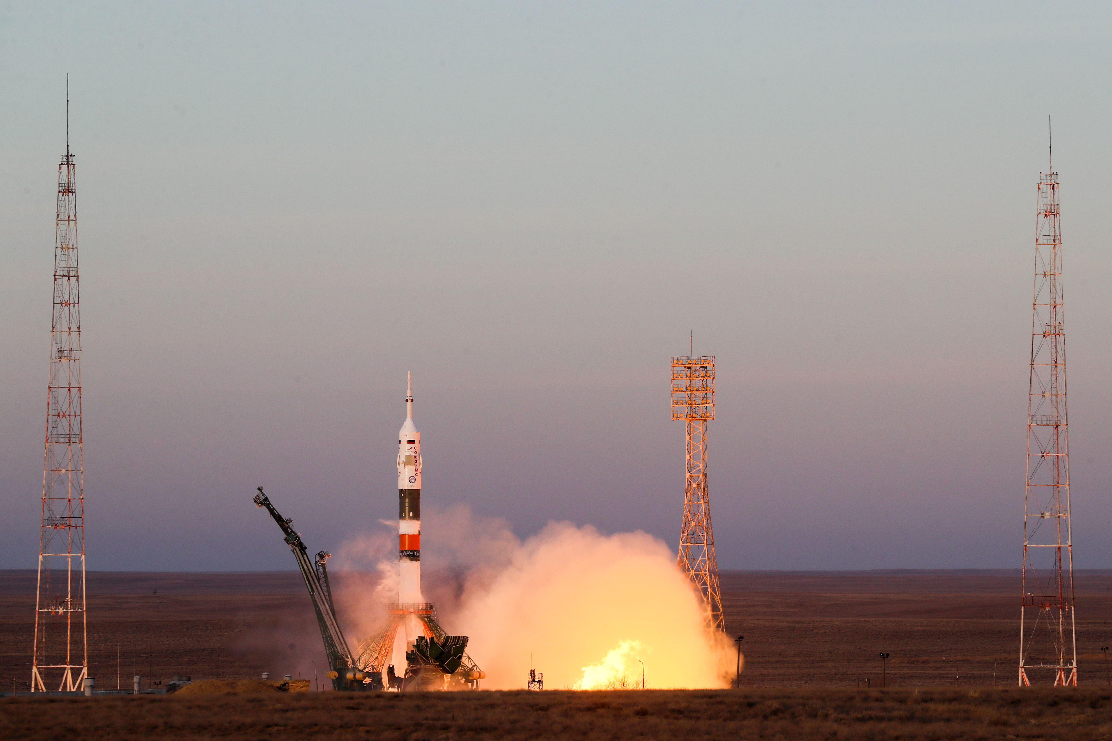 Вертикальный старт ракеты. Старт ракеты «Союз МС-11.