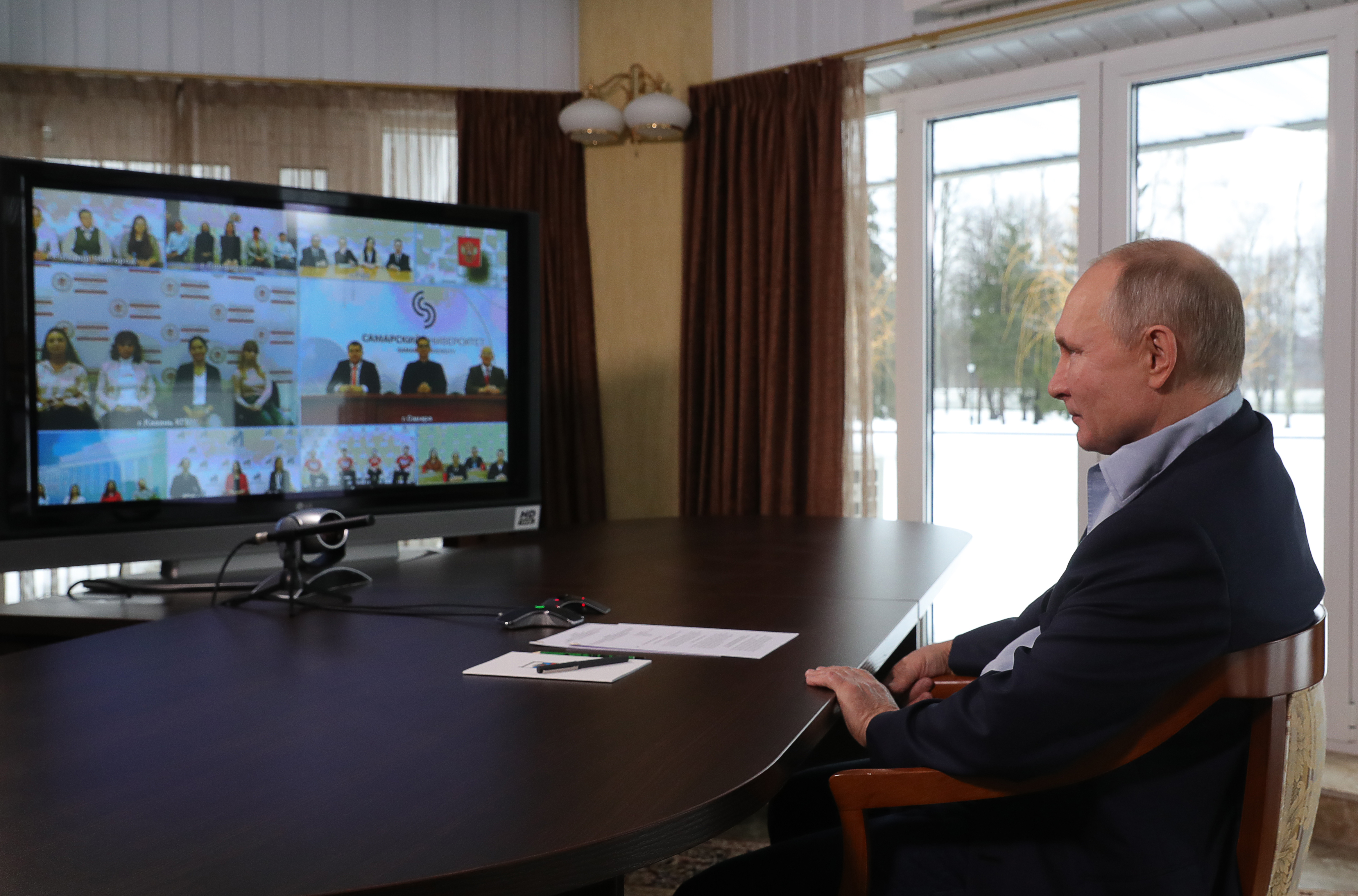 Провести телемост. Встреча Путина со студентами 2022.