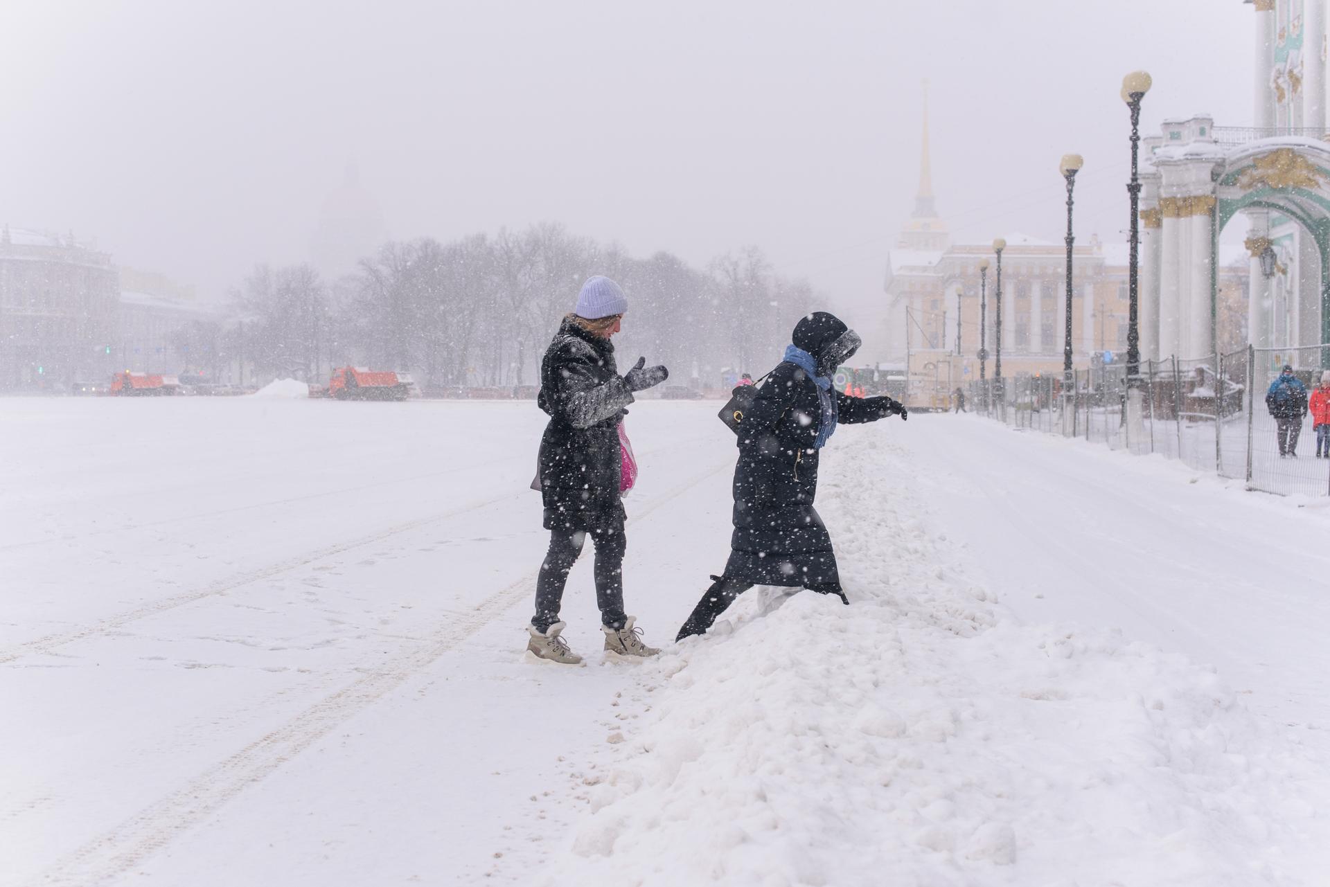 Метель снег Санкт Петербург