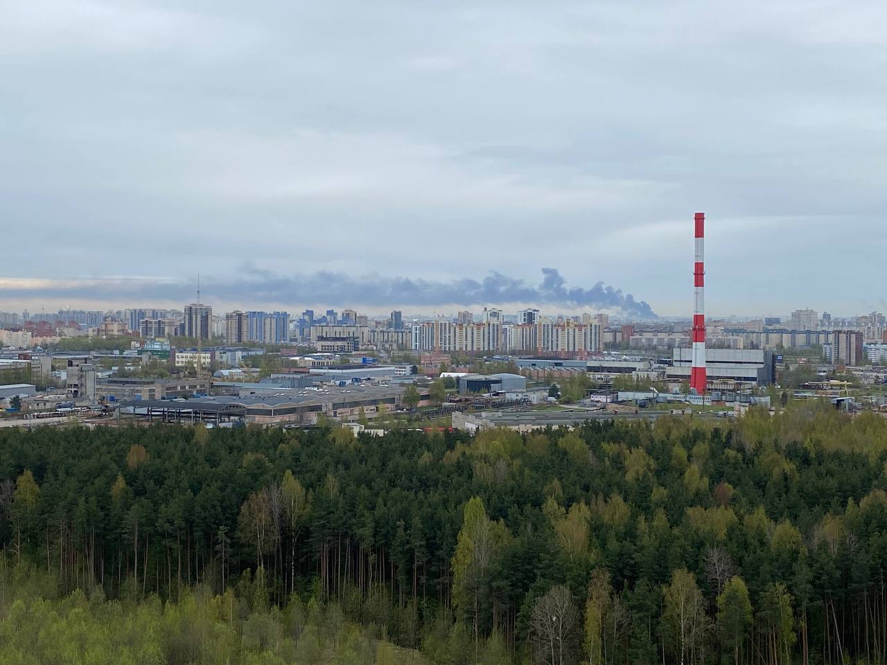 Пожар в Кировском районе СПб 13 мая: фото, видео, что известно