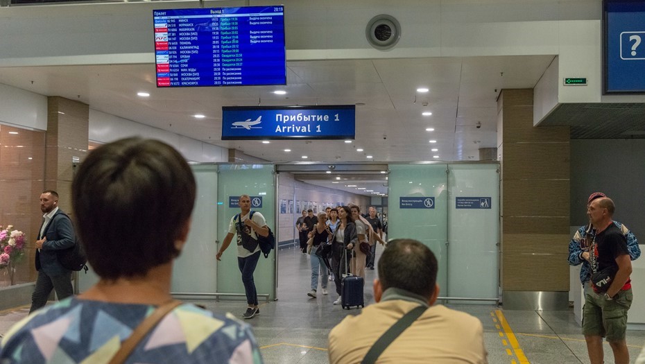 Работа аэропорта Пулково. 