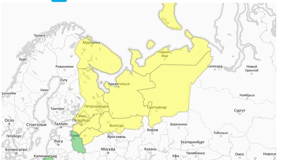 Прогноз погоды в Петербурге на 13 ноября
