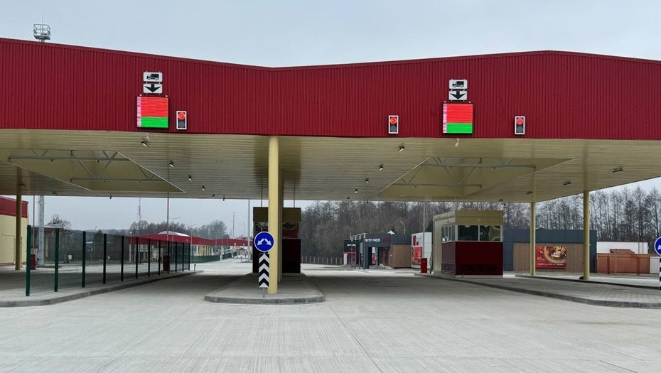 Пункт пропуска Берестовица на белорусско-польской границе.