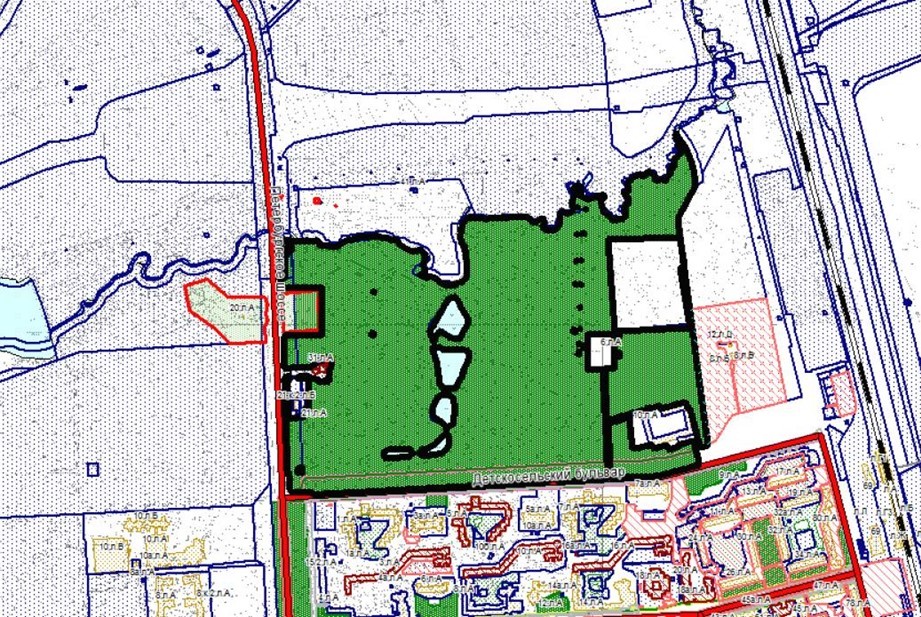 Территория, выделенная под благоустройство. Территория, выделенная под благоустройство.