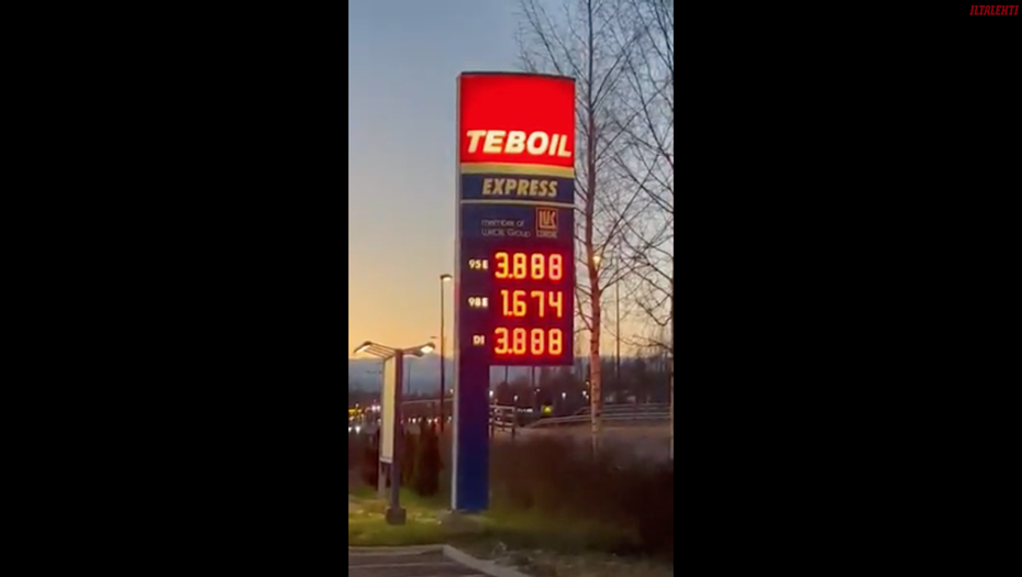 Значение 3888 на стелах АЗС Teboil в Финляндии означает остановку продажи этого вида топлива. Значение 3888 на стелах АЗС Teboil в Финляндии означает остановку продажи этого вида топлива.