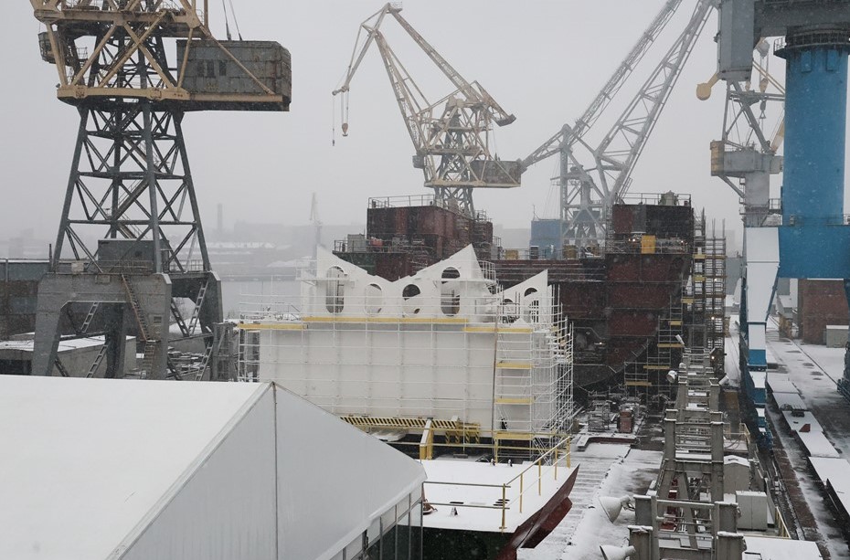 Начало строительства атомного ледокола
"Сталинград" на Балтийском заводе Начало строительства атомного ледокола
"Сталинград" на Балтийском заводе