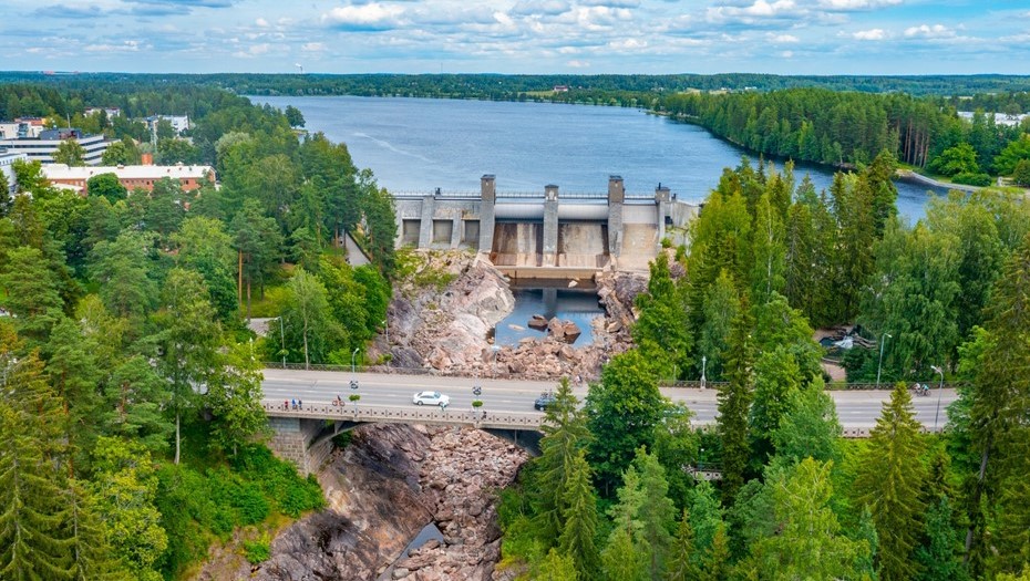 Водоскат Иматранкоски. Иматра, Финляндия.