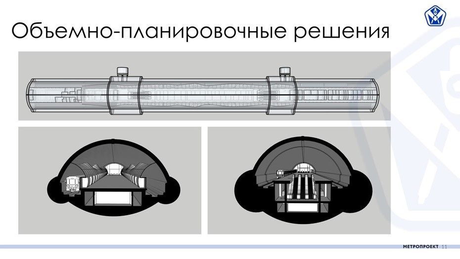 Объемно-планировочные решения станции "Лиговский проспект 2"