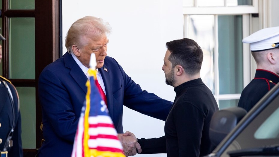 Президент США Дональд Трамп и Владимир Зеленский. 