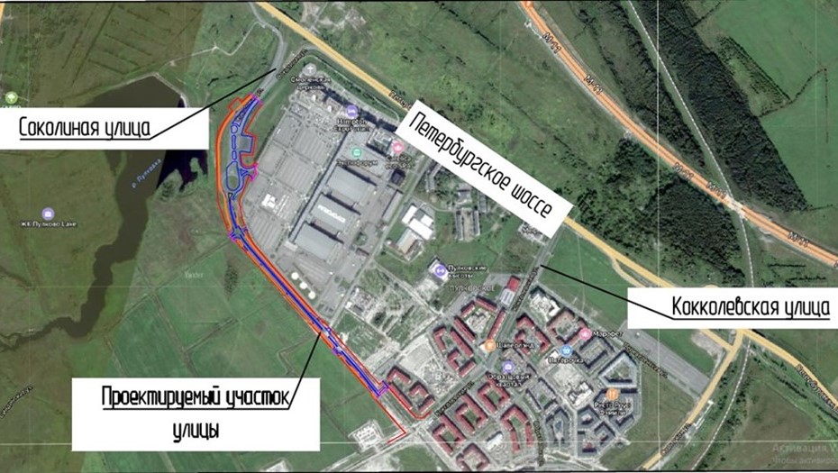 Новый участок дороги появится у Экспофорума.