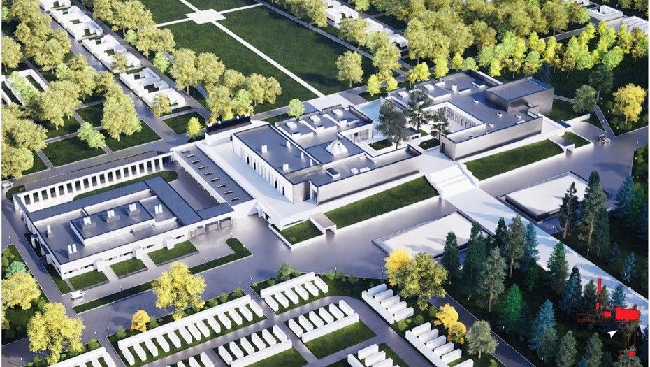 Проектная иллюстрация крематория на Шафировском проспекте в Петербурге Проектная иллюстрация крематория на Шафировском проспекте в Петербурге