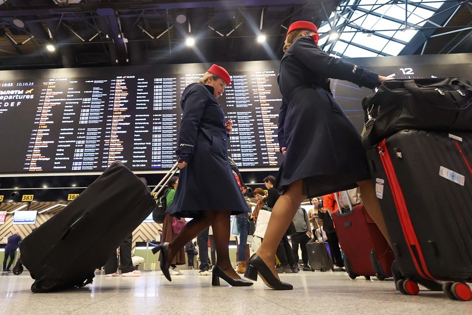 Работа международного аэропорта Шереметьево.