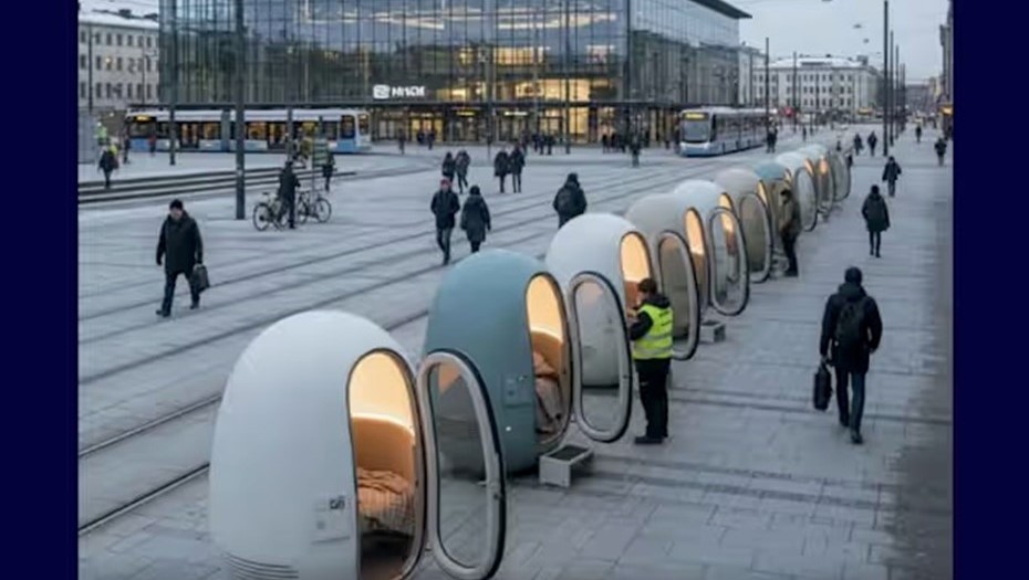 Одна из фейковых публикаций о "спальных капсулах" в Хельсинки. Одна из фейковых публикаций о "спальных капсулах" в Хельсинки.