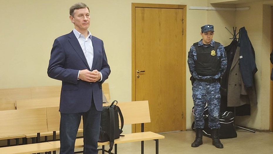 Михаил Москвин во время приговора