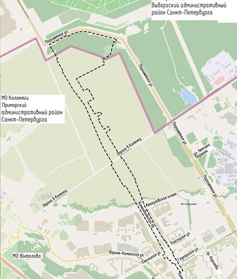 Здесь развернётся стройка электродепо для станции метро "Коломяжская"