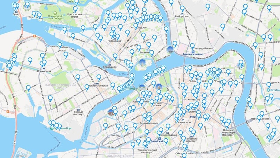 Точки подключения к Wi-Fi в Петербурге 