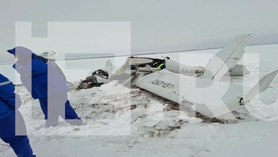 Фото с места крушения самолёта в Орске 2 февраля 