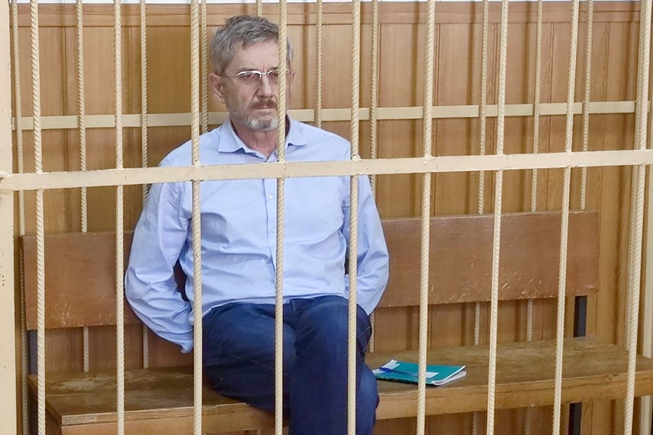 Бывший зампред ЦБ РФ Константин Корищенко, обвиняемый в хищении активов "Инвестбанка", во время вынесения приговора в Таганском суде. 