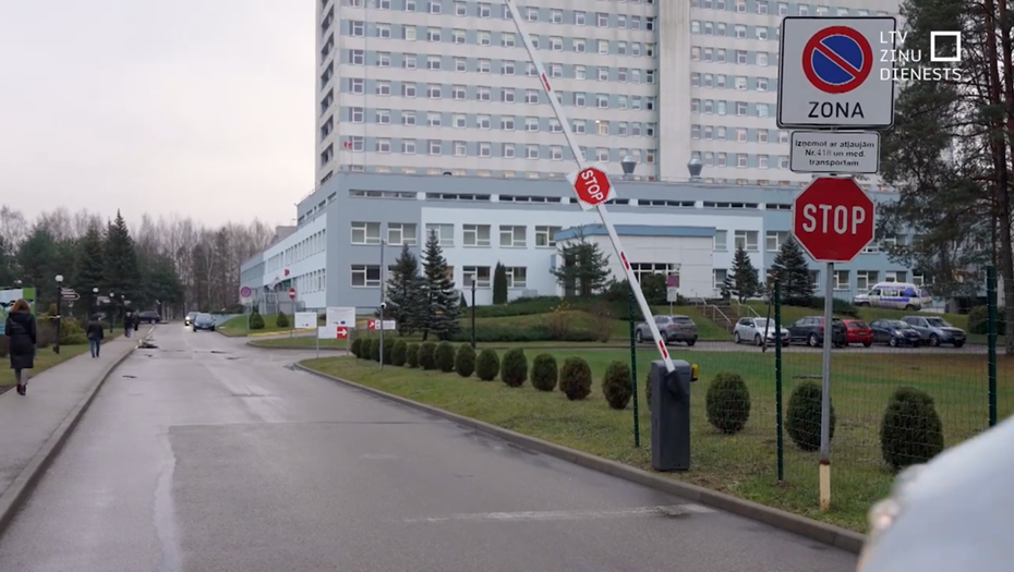 Даугавпилсская региональная больница. Даугавпилс, Латвия. Снимок с видео.