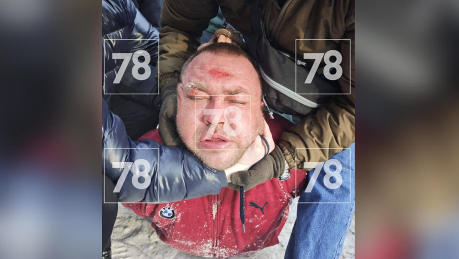 Подозреваемый в убийстве Паши во момент задержания