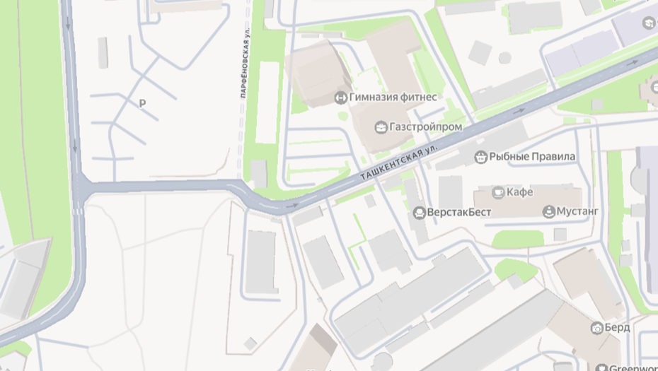 Место будущей станции "Заставская" на карте