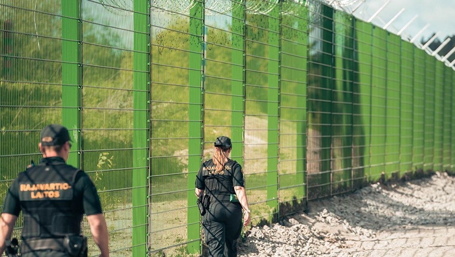 Забор на границе Финляндии и РФ