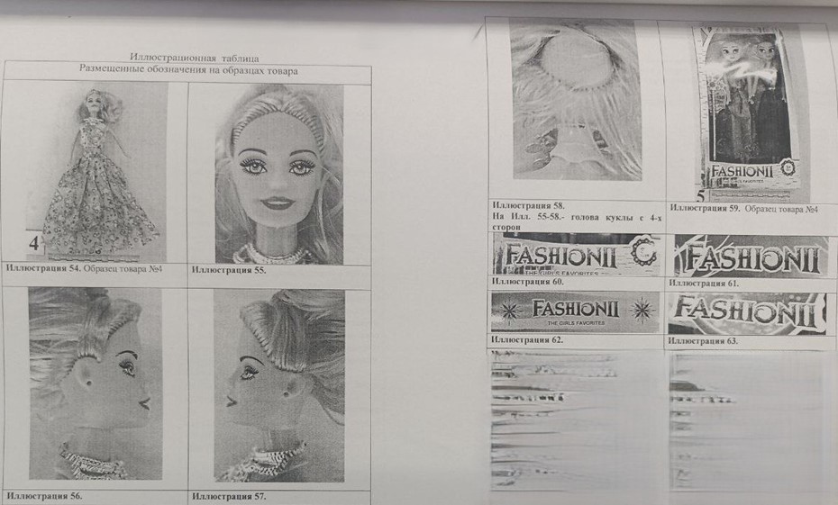 Фото поддельных кукол Барби из материалов дела