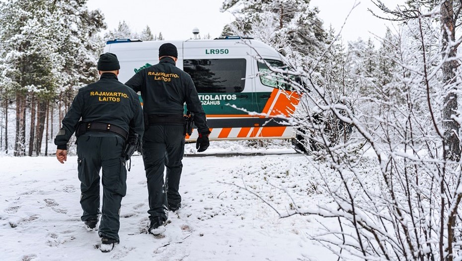 Финские пограничники в Лапландии. Финляндия.