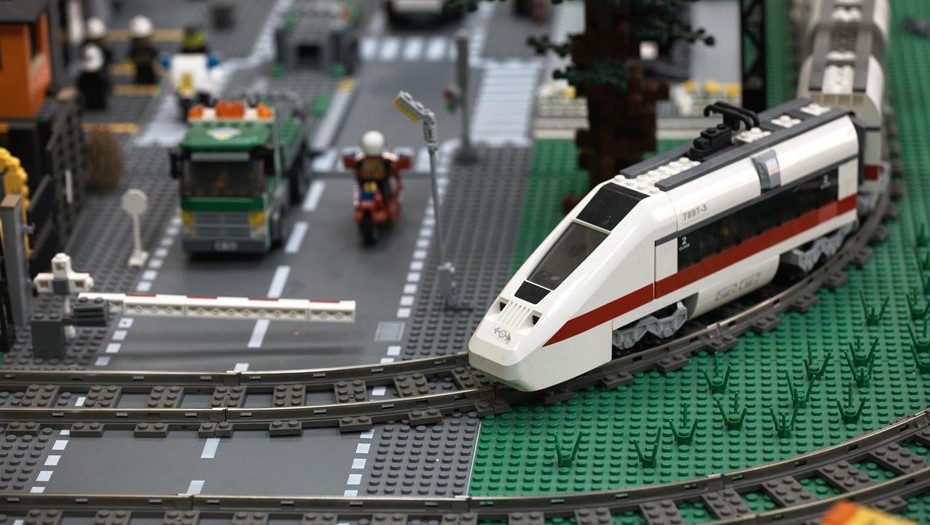 Железная дорога в Музее Лего.