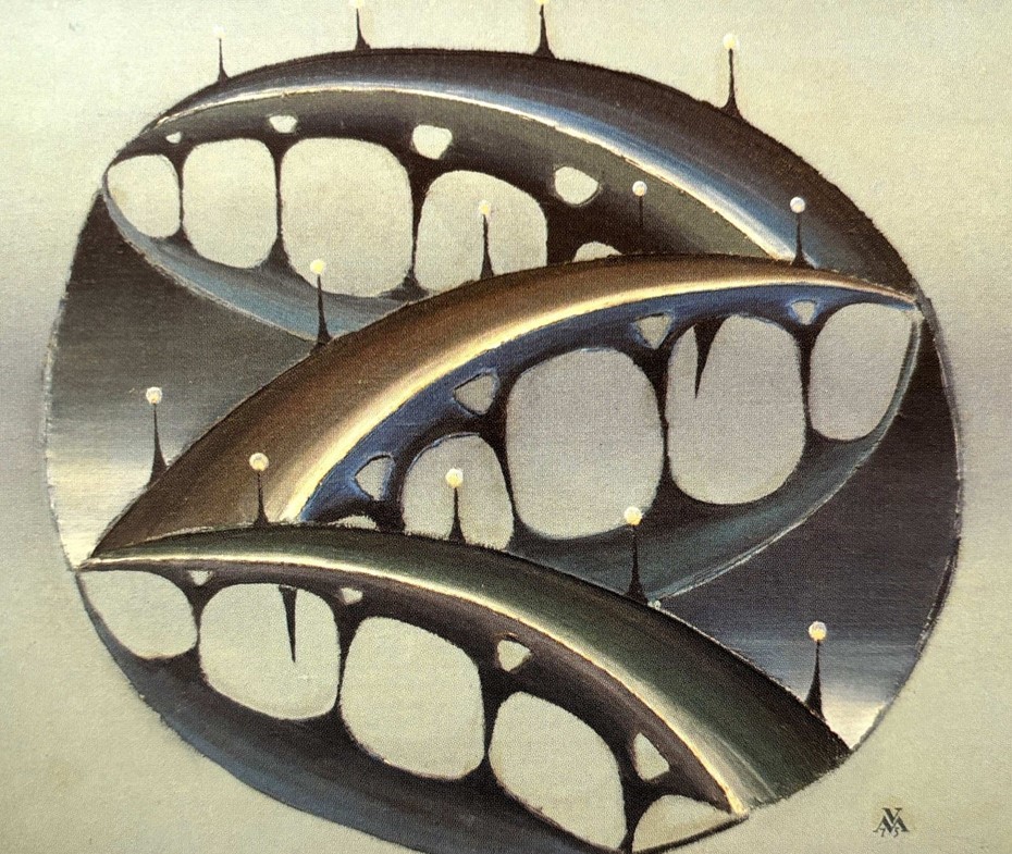 Увидеть картину Владимира Михайлова "Мосты" можно будет на выставке "Николай Акимов и ученики"