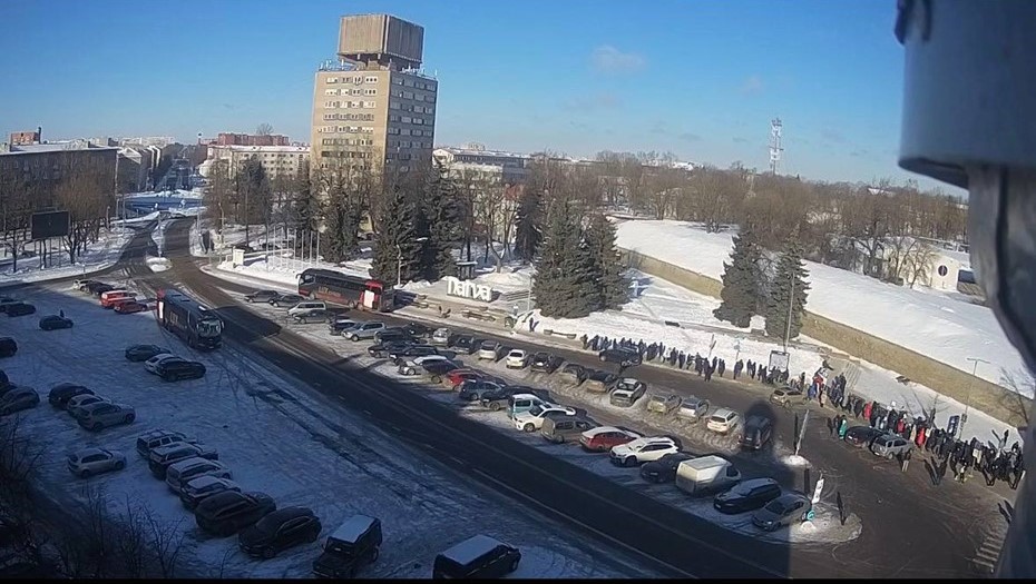 Петровская площадь. Нарва, Эстония. 20 февраля 2026 года.