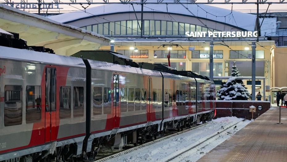 "Ласточка" на Финляндском вокзале.