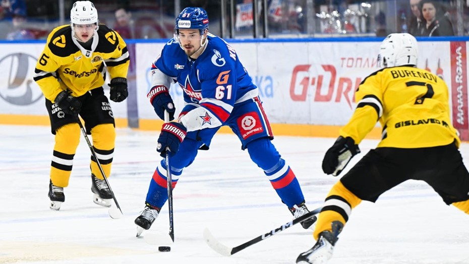 СКА обыграл "Северсталь" со счётом 5:0, одержав пять побед подряд