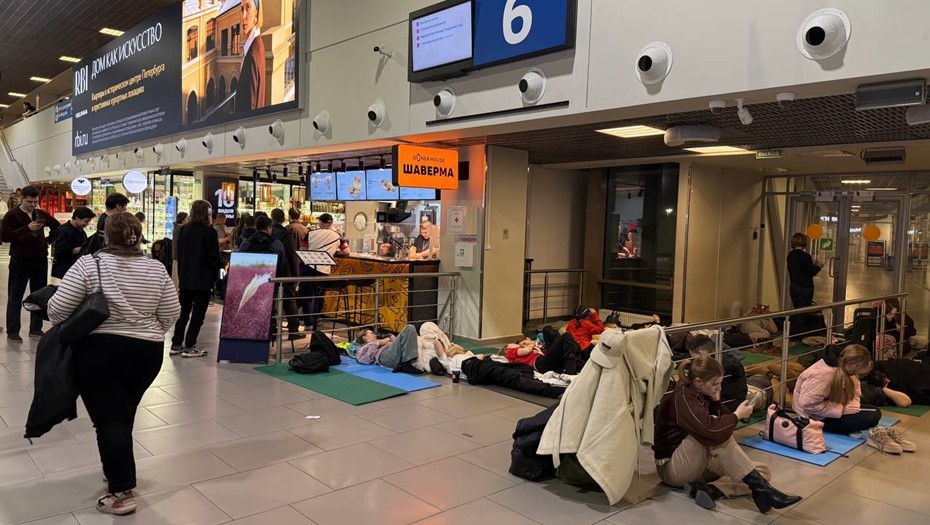 Обстановка в аэропорту Пулково в ночь с 22 на 23 марта 2026 года 