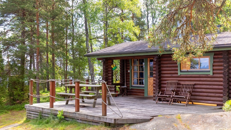 Летняя сауна в Финляндии.