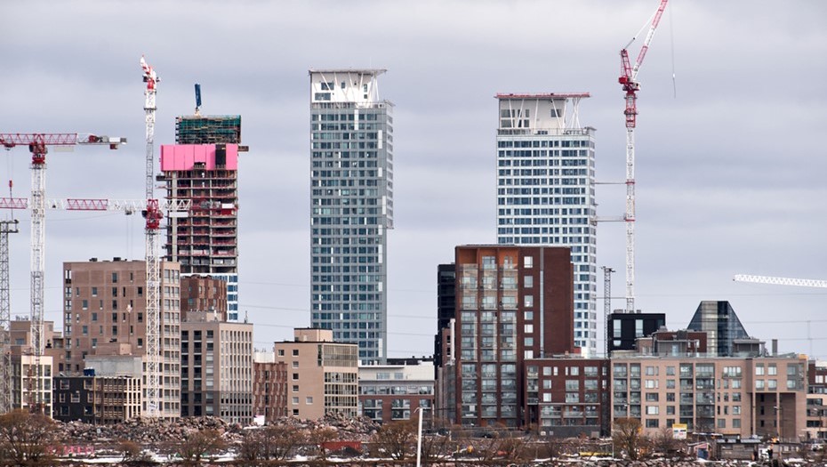 Строительство жилых домов в Хельсинки, Финляндия.