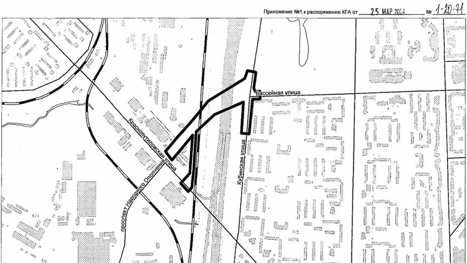 Схема расположения будущего тоннеля на просп. Народного Ополчения