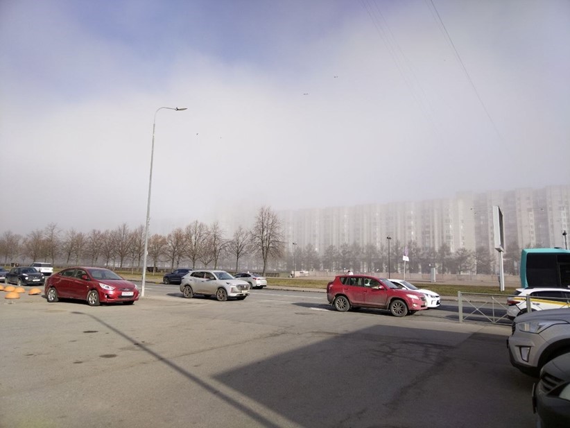 Туман на Васильевском острове 1 апреля
