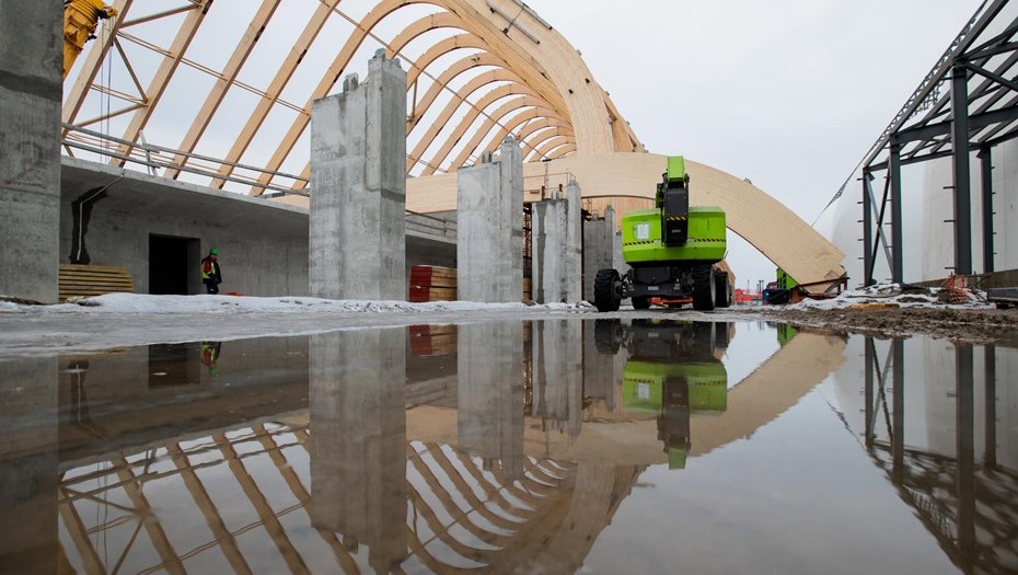 Строительство морского терминала "Порт Фавор" в Усть-Луге.