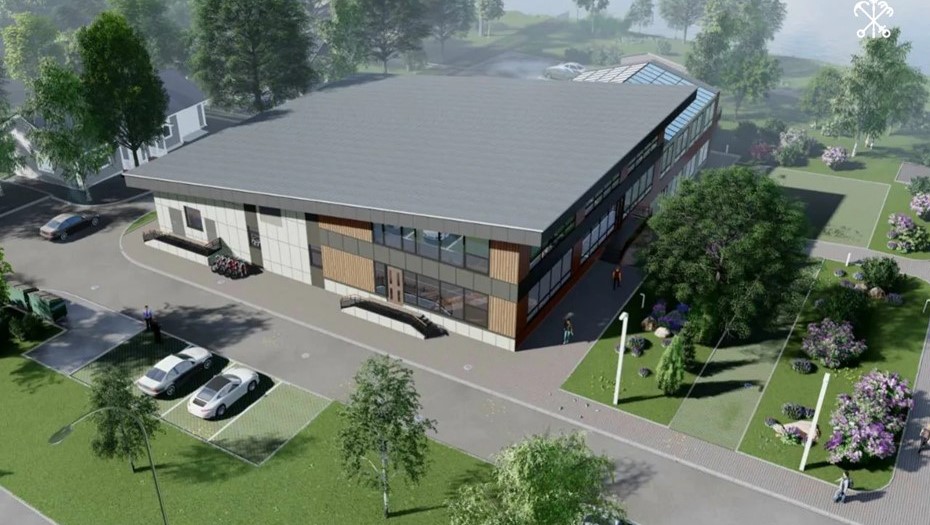 Облик будущего спорткомплекса на Выборгском шоссе, 188, литера А Облик будущего спорткомплекса на Выборгском шоссе, 188, литера А