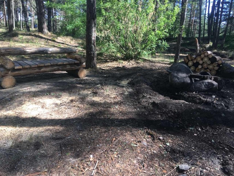 Оборудованное разрешённое место для пикника