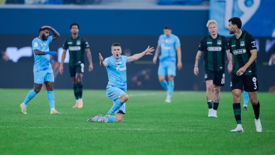 Матч "Зенит" - "Краснодар" в Петербурге 12 апреля 2026 года 