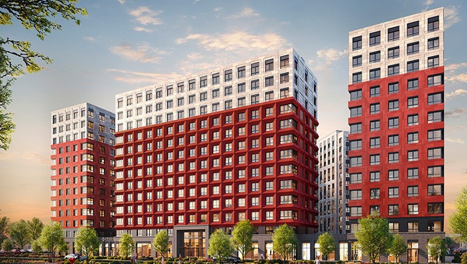 Рендер ЖК "Гранат" у метро "Бухарестская" в Петербурге