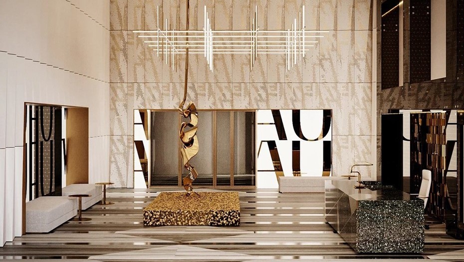 Центральная входная группа в ЖК "Аурум"