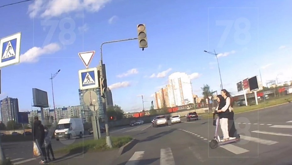 ДТП с самокатом в Московском районе Петербурга 16 мая
