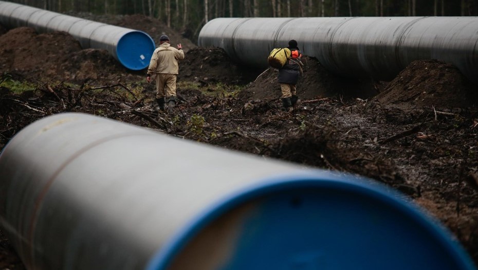 Строительство газопровода.